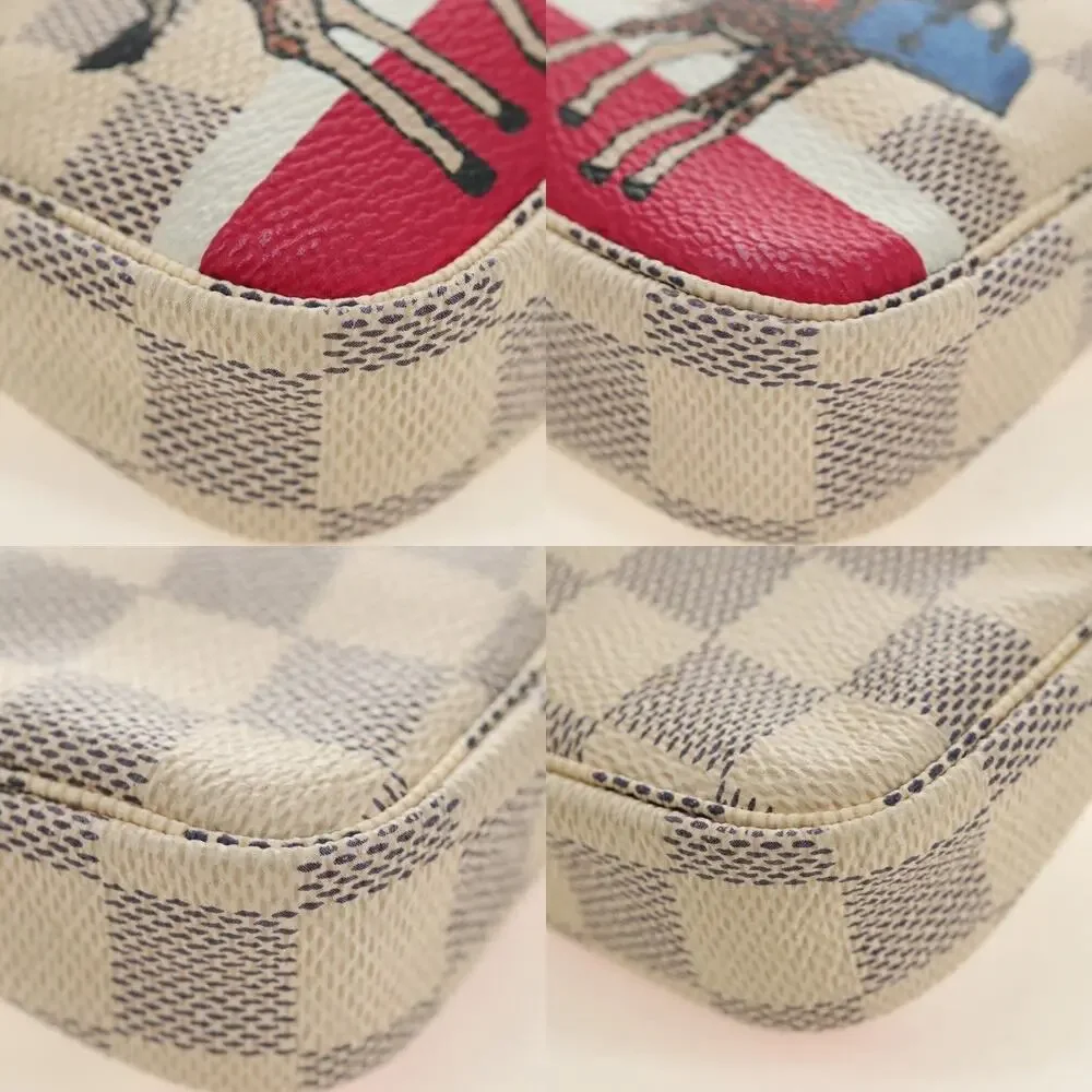 Louis Vuitton Damier Azur Mini Pochette Accessoires Pouch White